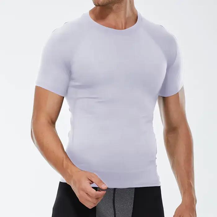 T-shirt compression homme séchage rapide - Haut technique pour gym, running et fitness extérieur