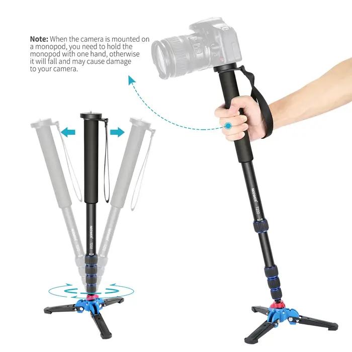 Neewer-Monopode d'appareil photo extensible, base de support de trépied pliable, alliage d'aluminium