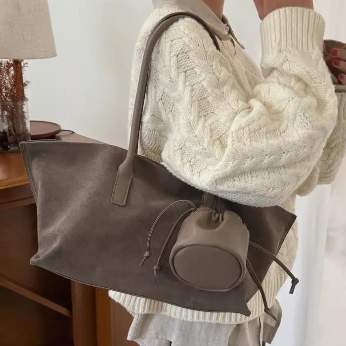 Motingsome sac fourre-tout en daim surdimensionné femmes sac à main à bandoulière et sacs à main Des