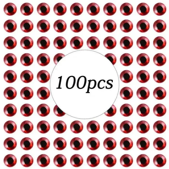 100 pcs/lot holographique 3D leurre de pêche yeux 3/4/5/6/7/8/9mm leurres artificiels Simulation glo