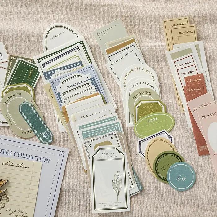 100 pièces papier décoratif Vintage bricolage Scrapbooking matériel étiquettes papier pour Journal c