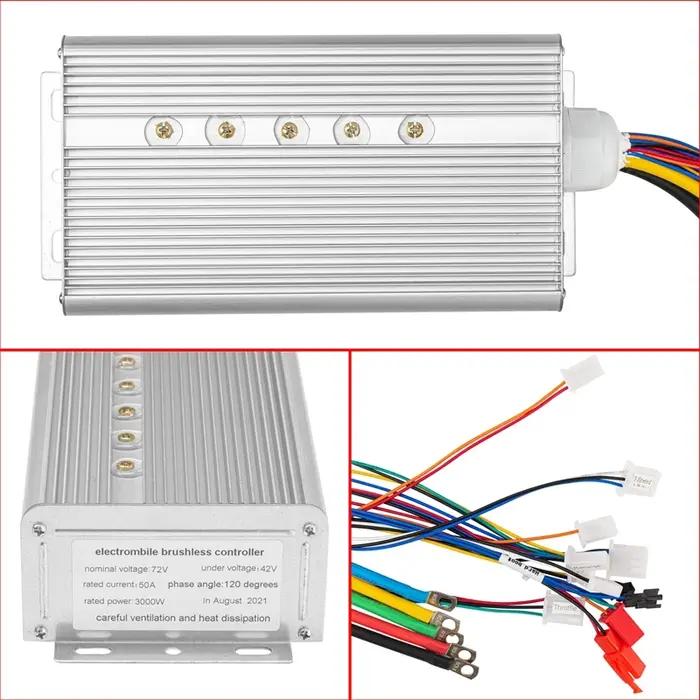 Contrôleur moteur brushless 48V-120V 3000W-9000W - 24 MOSFET pour vélo électrique performance