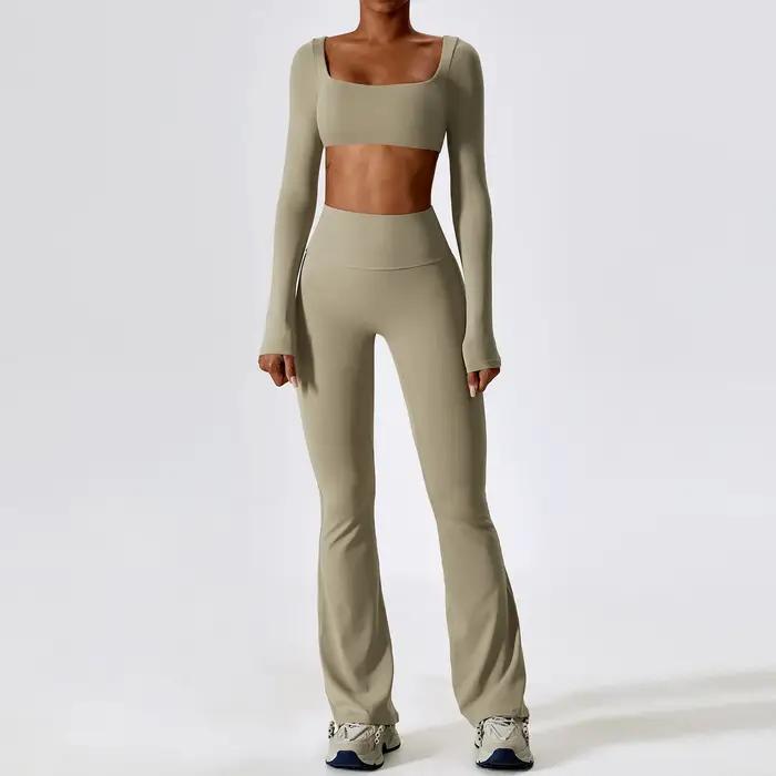Ensemble de Yoga 2 pièces sans couture pour femmes, vêtements d'entraînement, vêtements d'athlétisme
