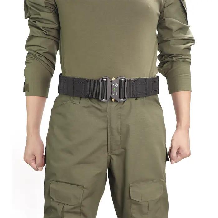 Ceinture tactique de 2 pouces, boucle métallique à dégagement rapide, ceintures MOLLE Airsoft pour h