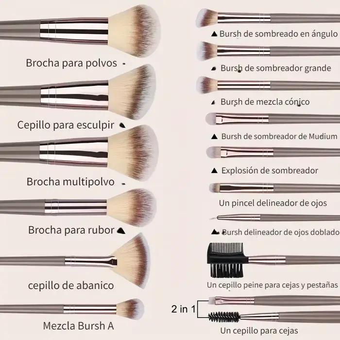 Ensemble de pinceaux de maquillage, 3 à 20 pièces, pour fond de teint, surligneur, fard à paupières,