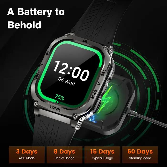 2025 Original KOSPET TANK M3 montre intelligente hommes Smartwatch pour femmes 480mAh numérique Fitn
