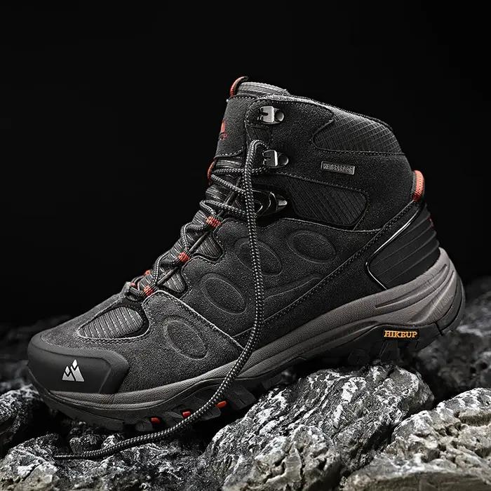 HIKEUP haut de gamme hommes botte de randonnée hiver chaussures de plein air à lacets antidérapant S