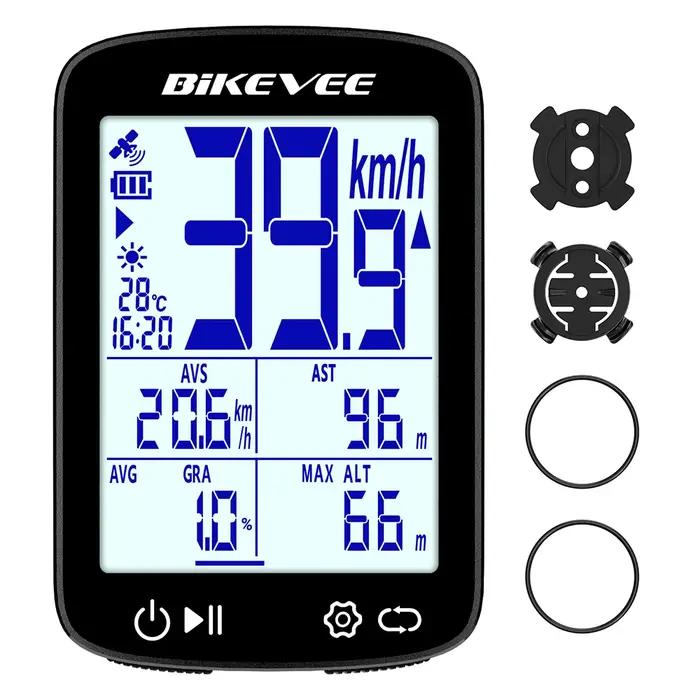 Ordinateur de vélo GPS rechargeable sans fil pour vélo de montagne et de route compteur de vitesse odomètre chronomètre