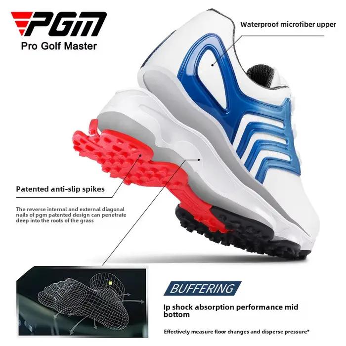 Chaussures de golf imperméables été mode - Espadrilles décontractées laçage rapide antidérapant hommes XZ374