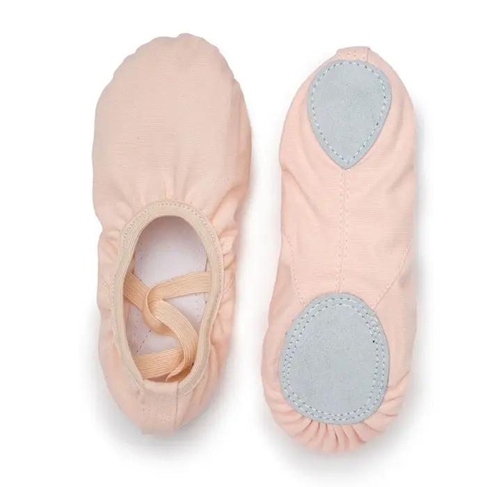 Chaussures ballet toile souple fille pantoufles brev yoga entraînement ballerine femme USHINE