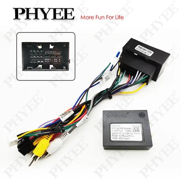 Décodeur de bus CAN de harnais 52 broches, rétention SWC RCA P&P 16 broches Android, pour Fiat 500 5