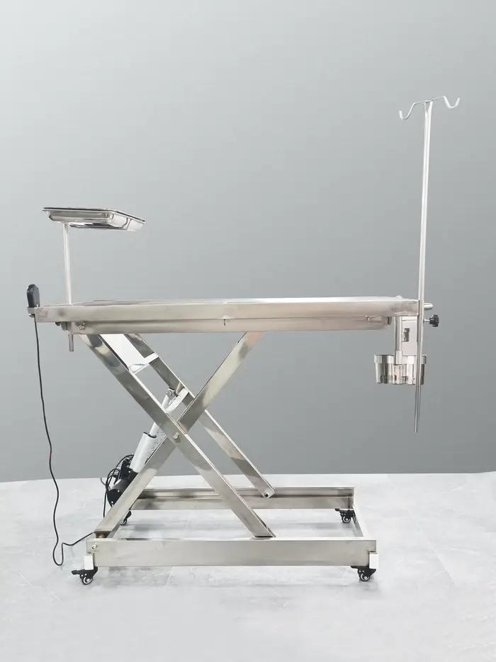 Table de chirurgie électrique pour animaux de compagnie haute précision vétérinaire polyvalente pour interventions médicales et chirurgicales stables et ergonomiques