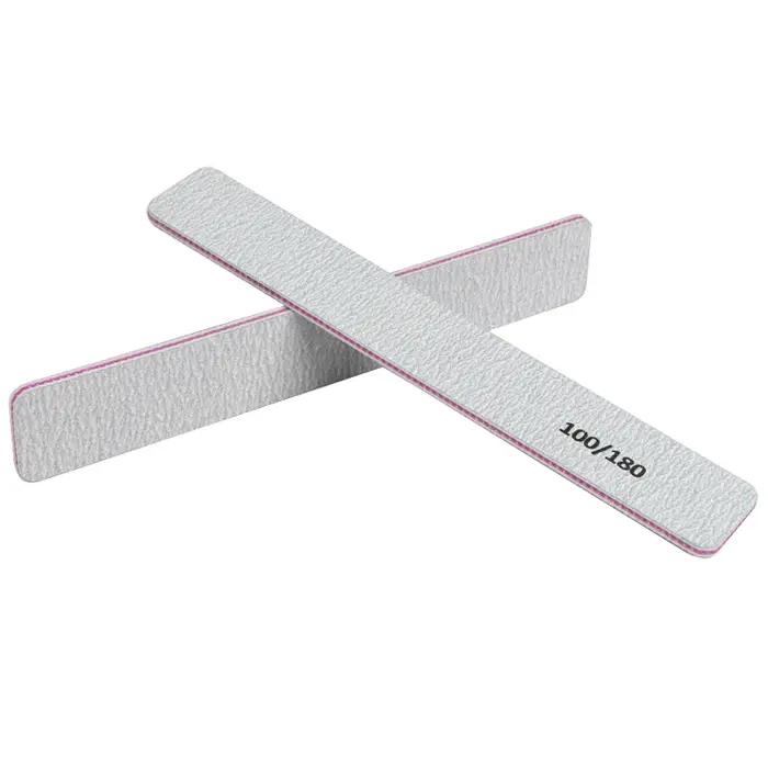 Tampon de lime à ongles gris 100/180, carré droit, Lime a Ongle, limes de ponçage pour manucure, dis