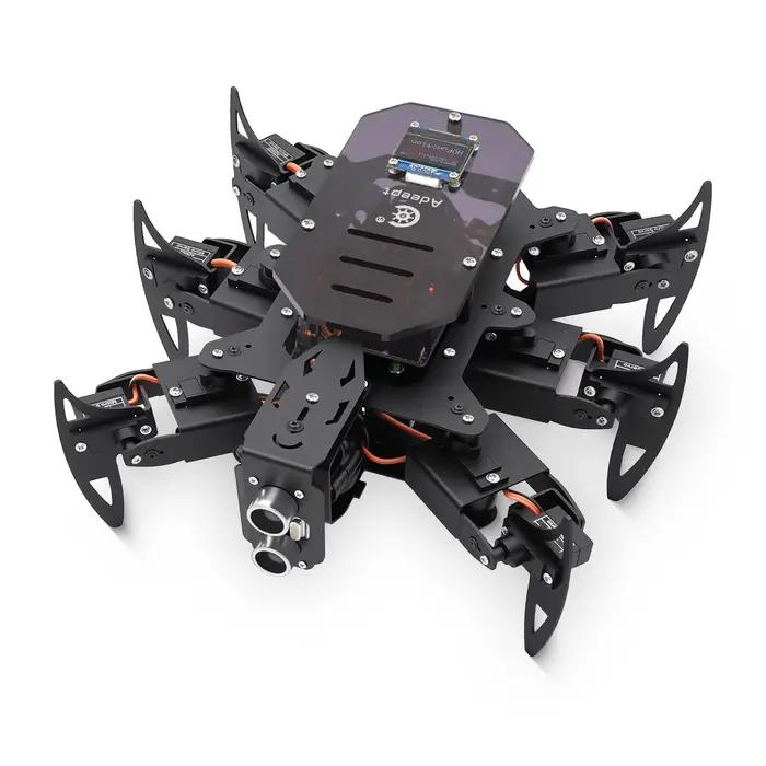 Adeept Ultimate Hexapod Spider Robot Kit, corps métallique, programmation Arduino, télécommande WiFi