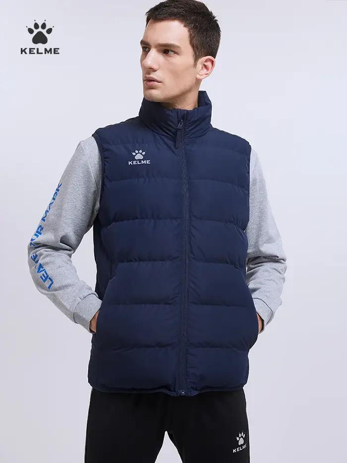 KELME – veste de sport en coton pour hommes, nouvelle veste chaude et coupe-vent sans manches pour l