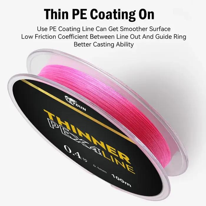 LEYDUN Micro mince lignes de pêche 100m 150m MT8 4 brins tressé PE japon Monofilament ligne de pêche