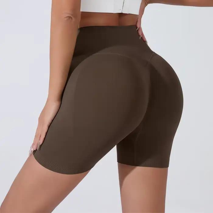 Short de yoga respirant taille haute pour femmes collants courts pour course cyclisme et entraînement sportif libertés de mouvement total design moderne épuré et confort durable
