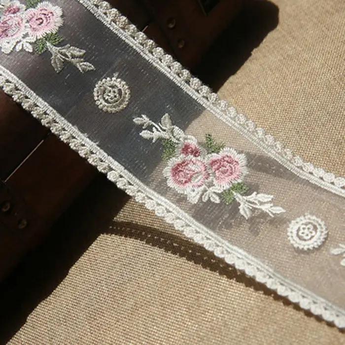 Ruban de dentelle fait à la main, garnitures en tissu, accessoires de couture, décoration de mariage