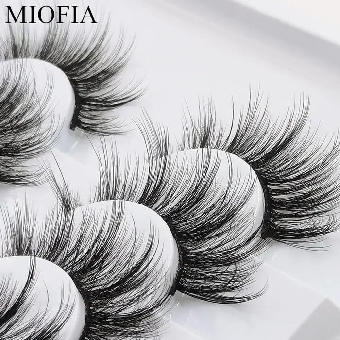 MIOFIA 8 paires de cils de vison 3D en gros, cils de vison cruel sans vrac, cils de vison artificiel