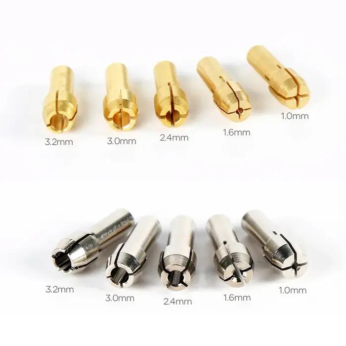10 pièces Dremel Mini mandrins de forage perceuse 1.0mm-3.2mm adaptateur de mandrin 4.3 tige Micro p