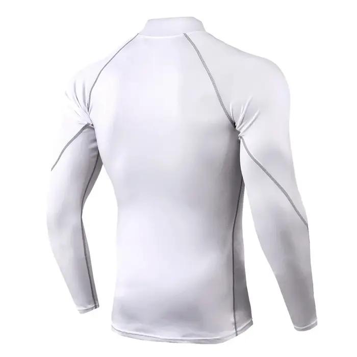 T-shirt de sport à manches longues pour homme, séchage rapide, musculation, course à pied, haut de c