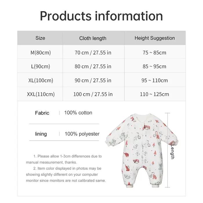 Sac de couchage pour bébé filles mignonnes hiver chaud sac de nuit pour bébé avec pieds 1-4 ans enfa