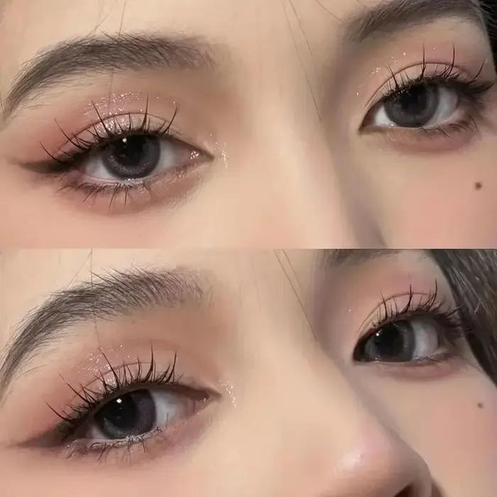 5 paires d'extensions de cils ondulées à tige transparente - réutilisables, faciles à appliquer, d'a
