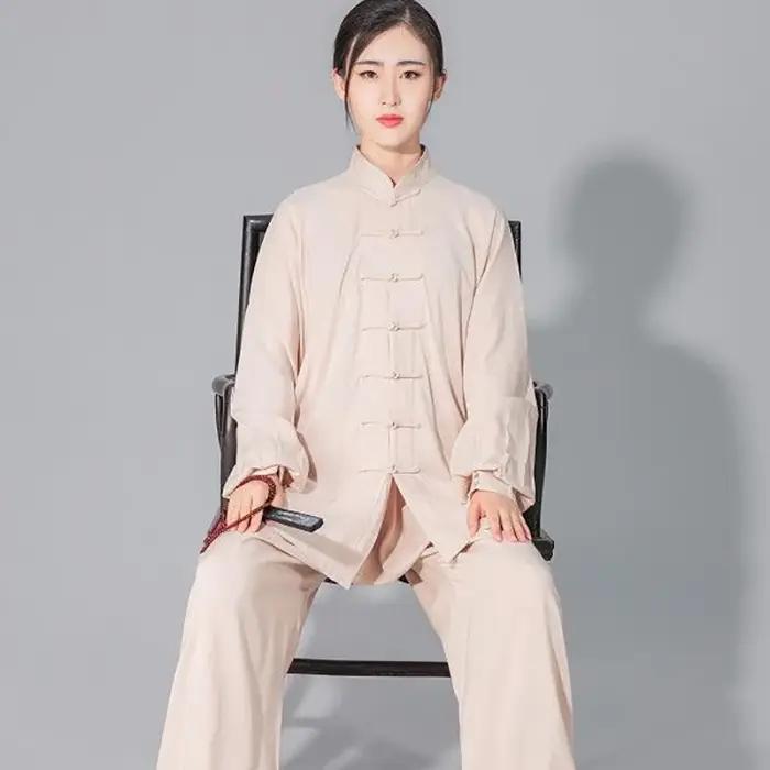 USHINE-Uniforme de chapelle Tai professionnel en coton, vêtements Wu Shu Kung Fu de haute qualité, a