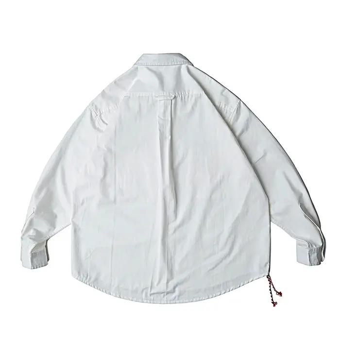 Cityboy-Chemises cargo en coton à manches longues pour hommes, Streetwear japonais pour adolescents,