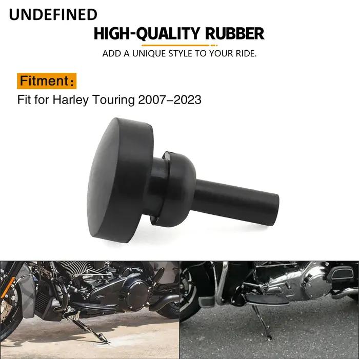Support de béquille Jiffy noir, coussinet de pare-chocs en caoutchouc pour Harley Touring Electra Gl