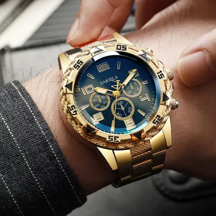 4 pièces/ensemble montres pour hommes mode cadran arabe bracelet en acier montre à Quartz ensemble (