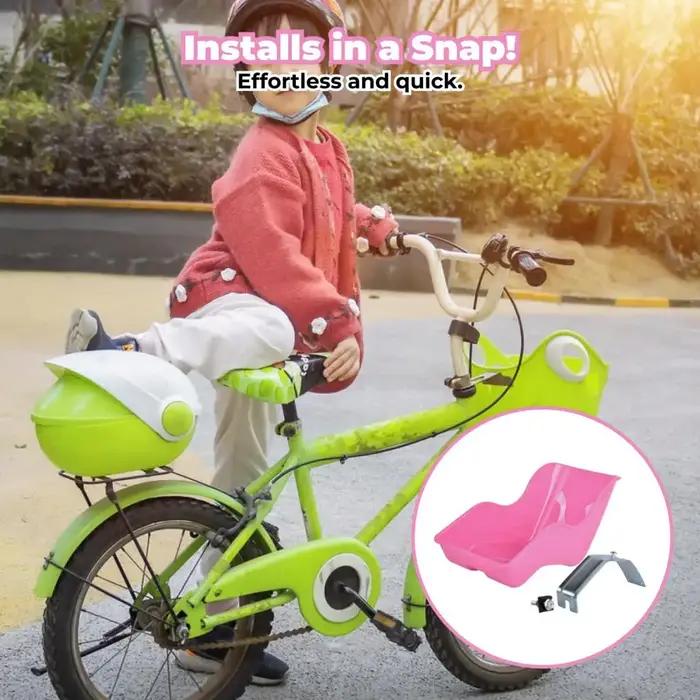 Porte-siège de vélo pour poupées de taille standard design pétales mignon accessoire d'équipement pour bébé occasions spéciales jouer à l'aventure