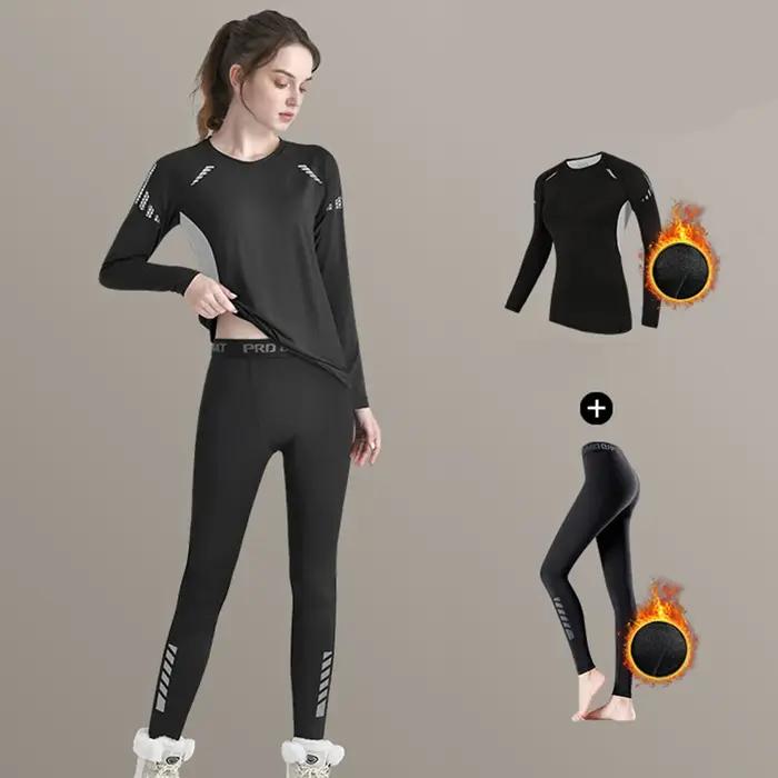 Ensemble de sous-vêtements thermiques pour ski, 2 pièces, combinaison de snowboard, tenue de protect