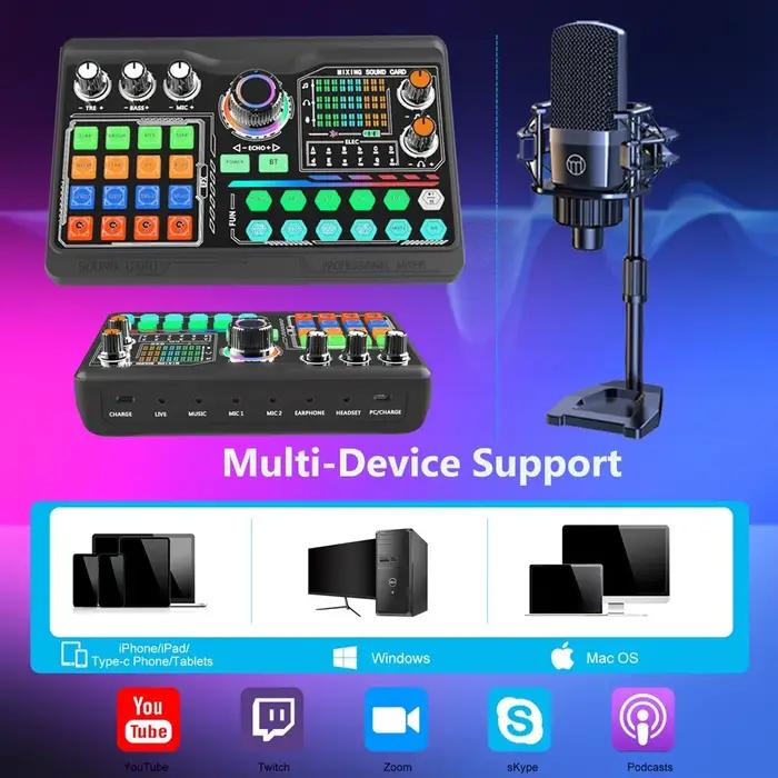 Zealsound-Kit de carte son professionnel pour podcast, microphone, PC, smartphone, ordinateur portab