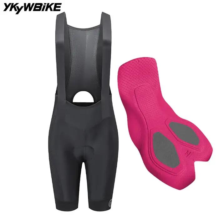 YKYWBIKE-Cuissard à bretelles de cyclisme pour femme, collants rembourrés à interface élastique, pan