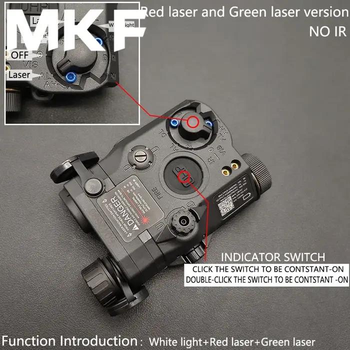 Airsoft PEQ-15 PEQ15 tactique rouge laser vert Laser IR lumière de remplissage LED stroboscopique ar