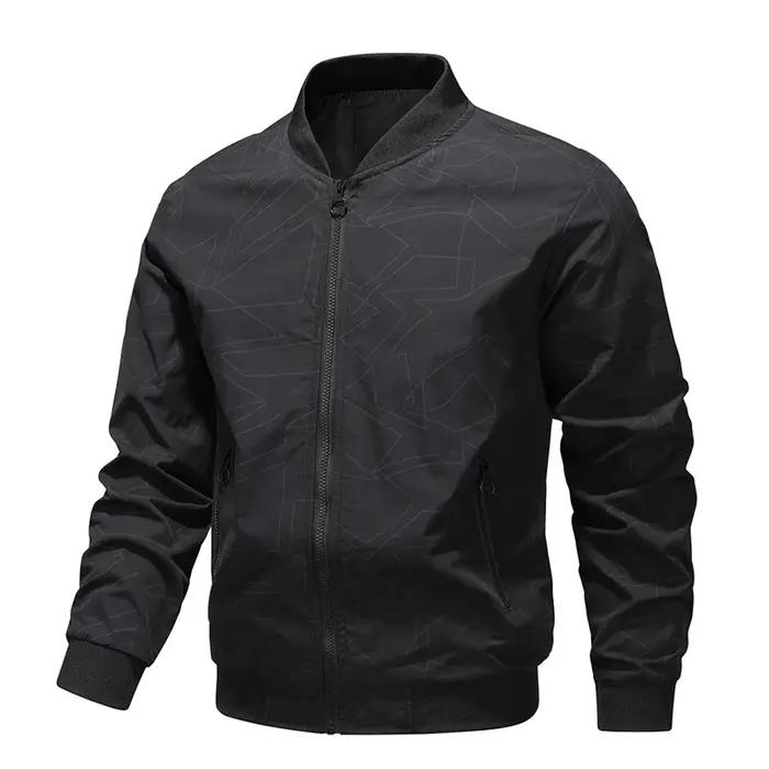 2025 printemps et automne nouveau col de Baseball court ample couleur unie veste hommes d'affaires d