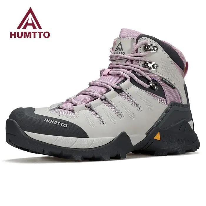 HUMTTO-Bottes de randonnée en cuir non ald pour femmes, chaussures de sport, baskets de sécurité en