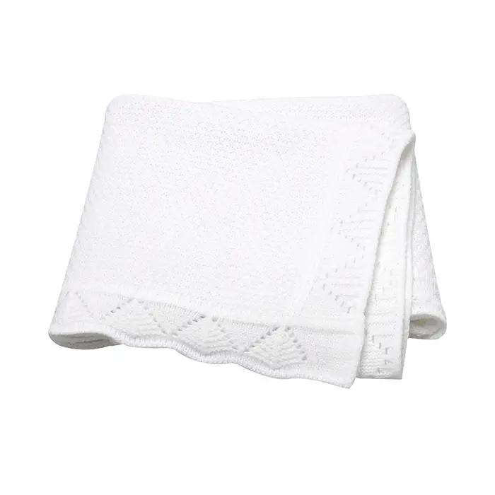 Couvertures tricotées pour bébé 100x80cm, légères et respirantes, pour nouveau-né, couette de récept