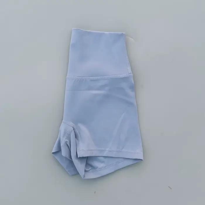 Couleur unie serré doux femmes Fitness Sport court taille haute Yoga court Legging Squatting preuve