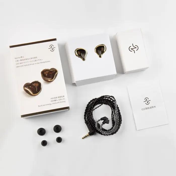 CCZ Warrior – écouteurs intra-auriculaires hybrides 3BA + 1DD, connecteur à 2 broches, casque filair