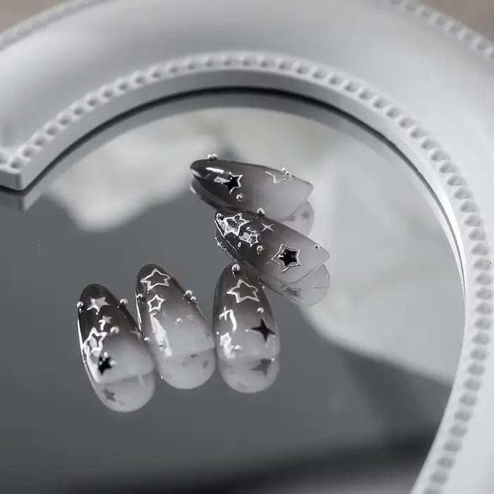 Autocollant pour ongles bronzants, adhésif Transparent sur le dos, pour Nail Art, Cool, étoile à cin
