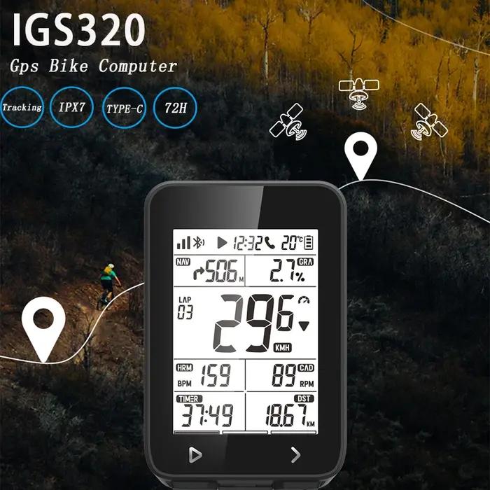 IGPSPORT – compteur de vélo sans fil IGS320, IPX7, Bluetooth 5.0 ANT + GPS, 72H d'autonomie de la ba