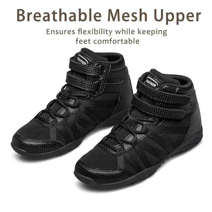 BAXINIER Chaussures de cheerleading montantes noires pour filles, légères, respirantes, pour la comp