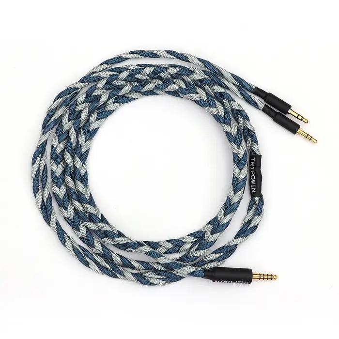 Tripowin GranVia-Câble de remplacement pour téléphone, 36 brins x 4 sante, fait main, sauna, gris, p