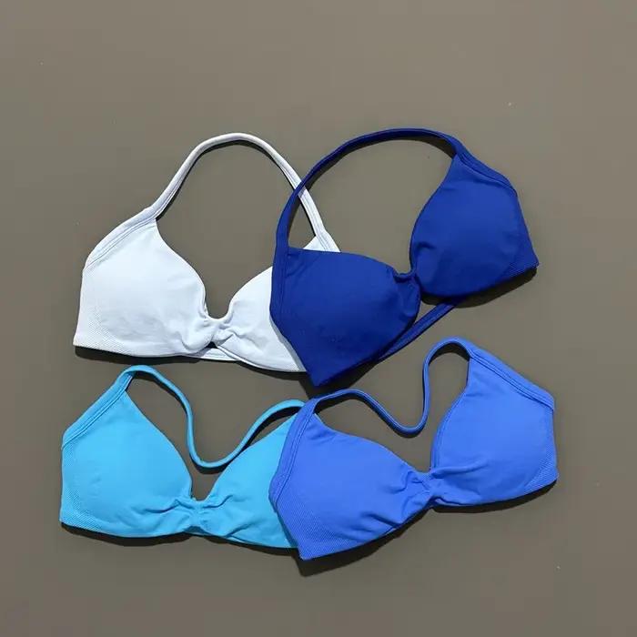 Histello sport soutien-gorge à bretelles femmes Yoga débardeur soutien-gorge sans couture haut souti