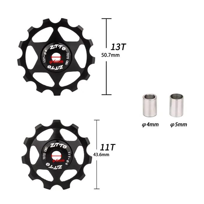 ZTTO – dérailleur arrière de vélo vtt, roue Jockey 11T 13T, poulie à roulement en acier AL7075 CNC,