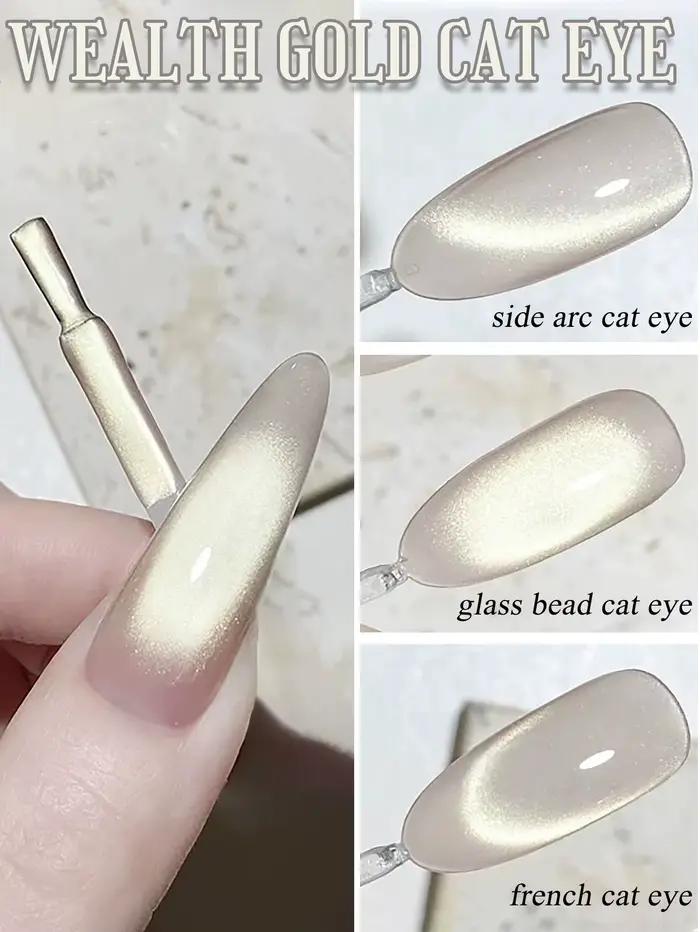 1-24 pièces TC automne et hiver doux brillant or richesse or oeil de chat Gel vernis à ongles polyva