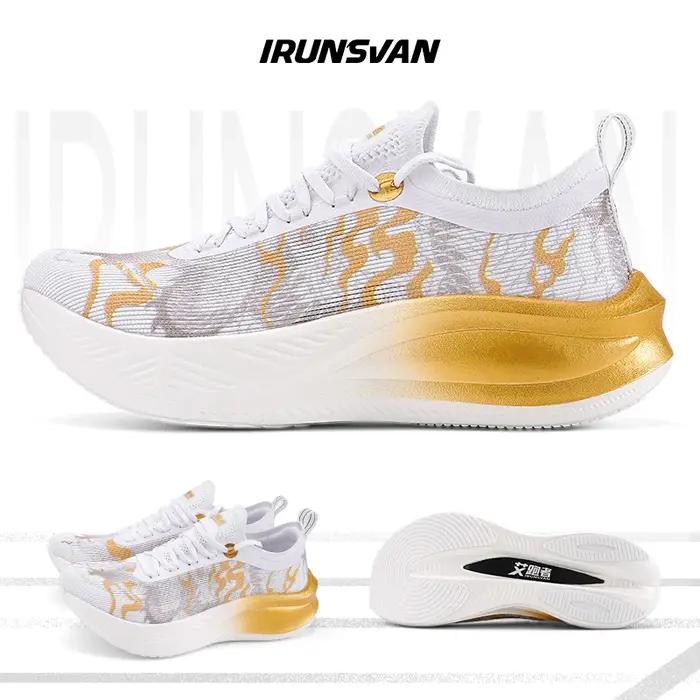 Chaussures course homme IRUNSVAN plaque carbone - Marathon ultra-léger rebond - Stable anti-choc running