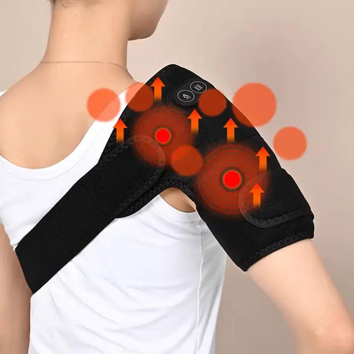 Orthèse d'épaule électrique USB, masseur de genou chauffant, Massage par Vibration, sangle de Suppor
